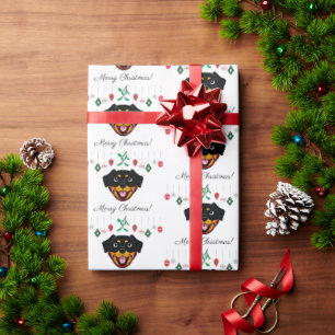 Rottweiler Christmas Gift Wrapping Paper