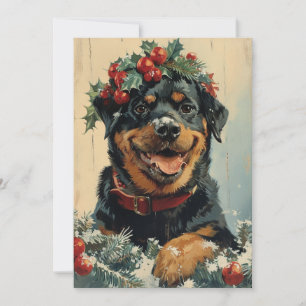 Rottweiler Christmas Holiday Card