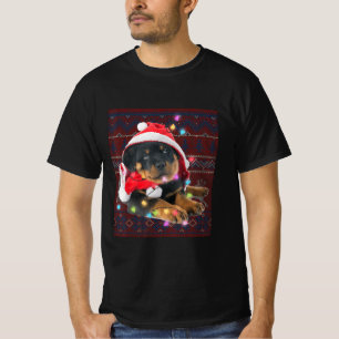 Rottweiler Christmas Lights Ugly Sweater Dog Lover