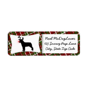 Rottweiler Christmas Return Address Label