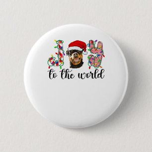 Rottweiler Christmas Rottie Xmas Party Rottweiler 6 Cm Round Badge