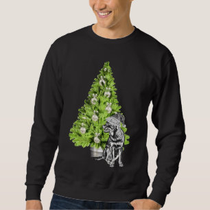 Rottweiler Christmas Scene With Christmas Tree And Sweatshirt