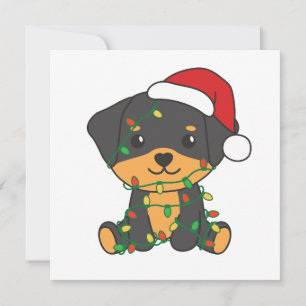 Rottweiler Christmas Winter Cute Dogs Holiday Card