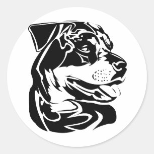 rottweiler classic round sticker