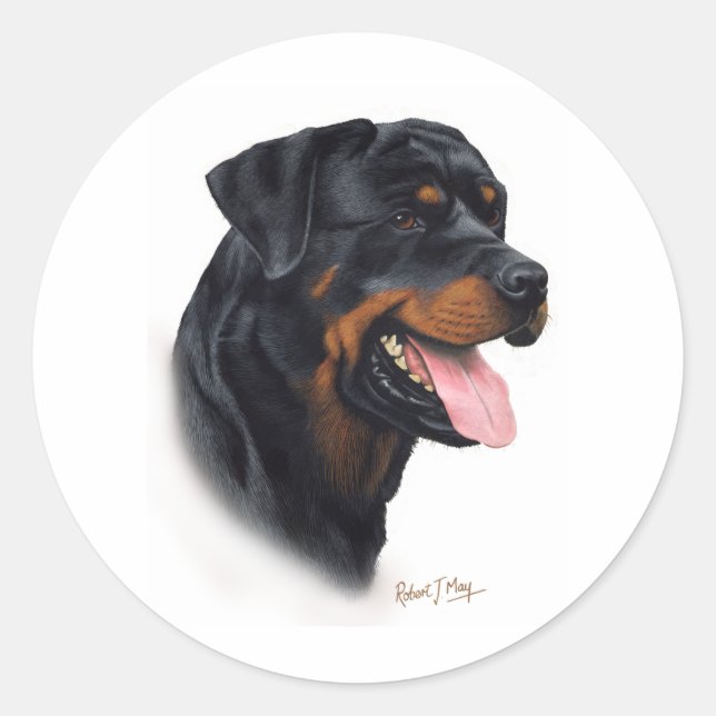 Rottweiler Classic Round Sticker (Front)