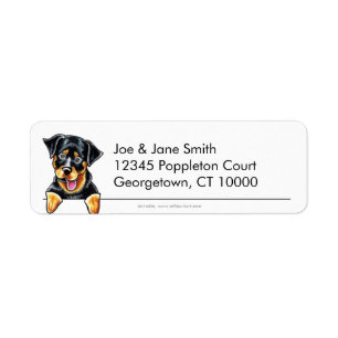 Rottweiler Clean and Simple Return Address Label