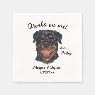Rottweiler Cocktail Napkin