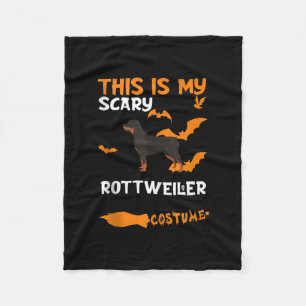 Rottweiler Costume Halloween Lazy Scary Dog Tank Fleece Blanket