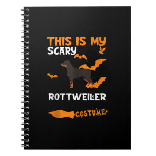 Rottweiler Costume Halloween Lazy Scary Dog Tank Notebook