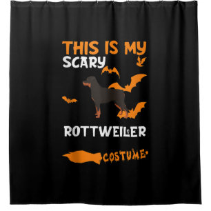 Rottweiler Costume Halloween Lazy Scary Dog Tank Shower Curtain
