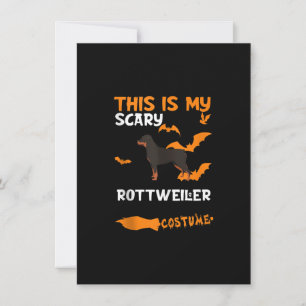 Rottweiler Costume Halloween Lazy Scary Dog Tank Thank You Card