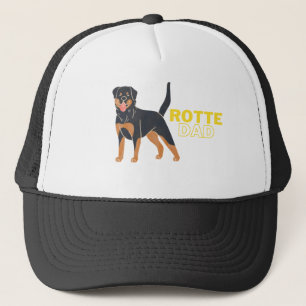 Rottweiler cute and funny dog trucker hat
