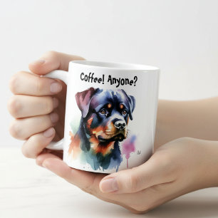 Rottweiler Cute ''Coffee! Anyone?''  Coffee Mug