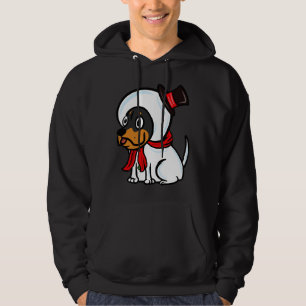 Rottweiler Cute Snowman Costume Christmas Hoodie