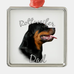 Rottweiler Dad 2 Metal Ornament