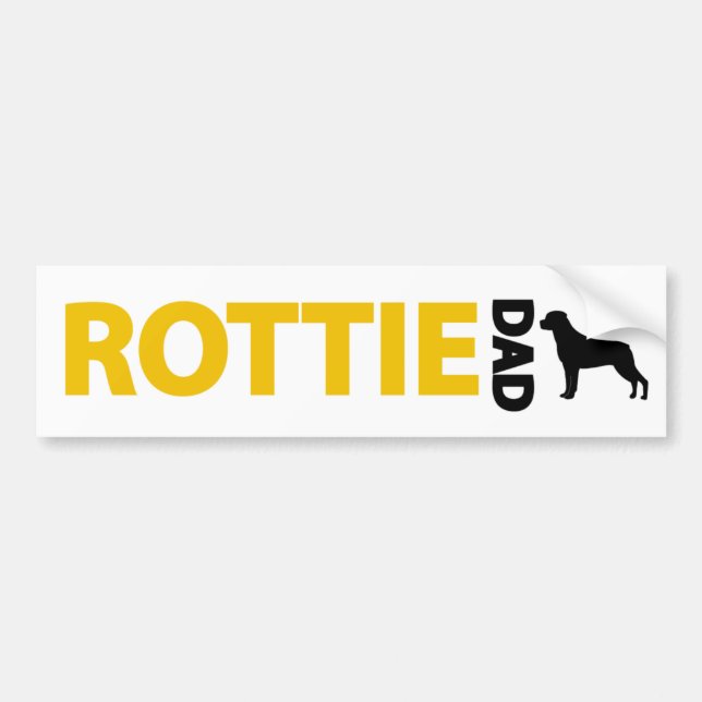 Rottweiler Dad Bumper Sticker (Front)