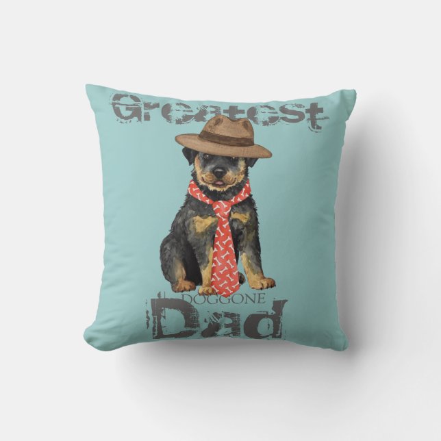 Rottweiler Dad Cushion (Front)