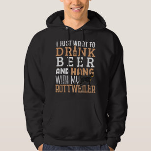 Rottweiler Dad  Funny Father's Day Rottie Dog Beer Hoodie