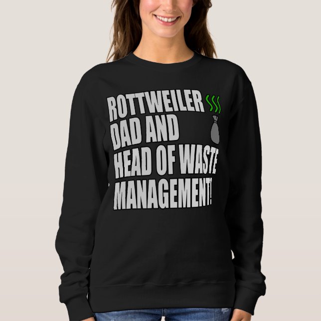 Rottweiler Dad Funny Sweatshirt (Front)