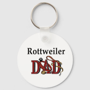 Rottweiler Dad Gifts Key Ring