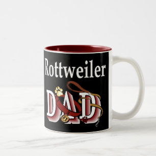Rottweiler Dad Gifts Two-Tone Coffee Mug