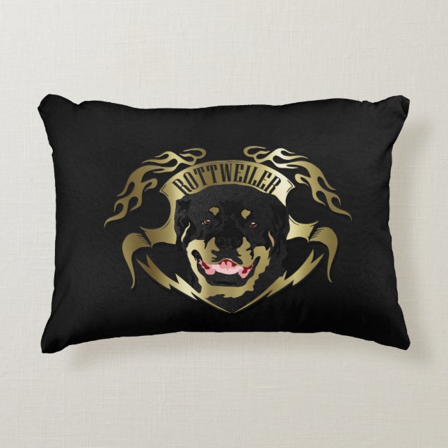 Rottweiler Decorative Cushion (Front)
