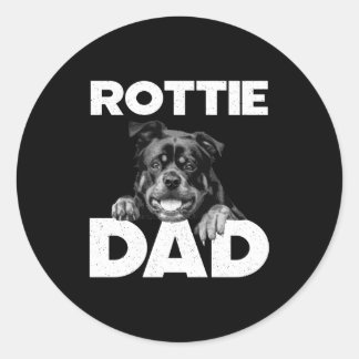 Rottweiler design for men dad rottie rottweiler classic round sticker