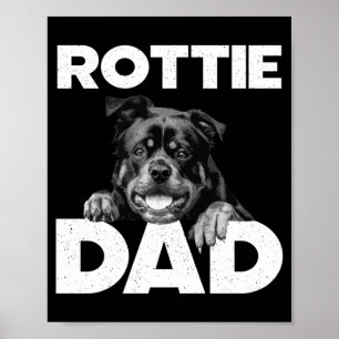 Rottweiler design for men dad rottie rottweiler poster