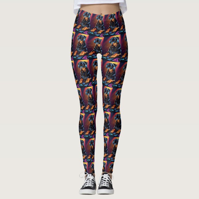 Rottweiler Djing Leggings 4 (Front)