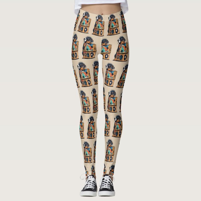 Rottweiler Djing Leggings 8 (Front)
