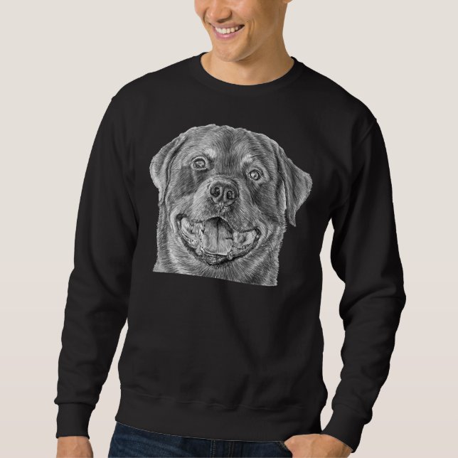 Rottweiler Dog 26 Sweatshirt (Front)