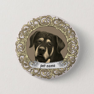 Rottweiler Dog 6 Cm Round Badge