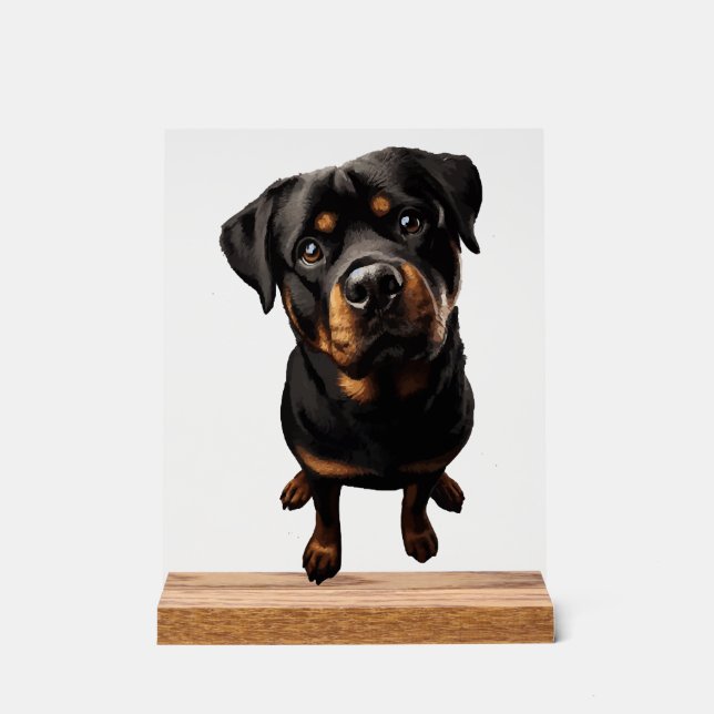 rottweiler dog acrylic sign (Front)