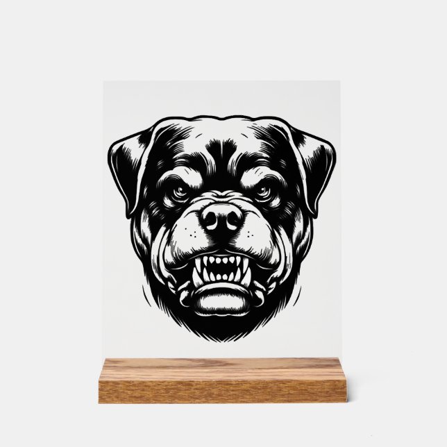 Rottweiler Dog  Acrylic Sign (Front)