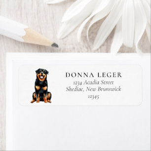 Rottweiler Dog Address Return Address Label