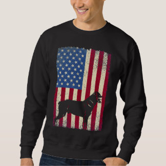 Rottweiler Dog American Flag  Dog Lover Sweatshirt