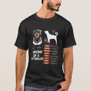 Rottweiler Dog Anatomy Mum Grandma Men Women Kids T-Shirt