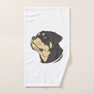 Rottweiler Dog Art Hand Towel