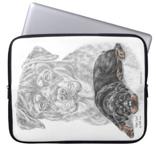 Rottweiler Dog Art Laptop Sleeve