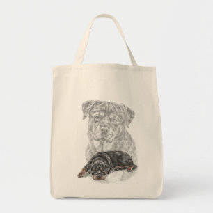 Rottweiler Dog Art Tote Bag