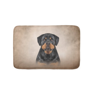Rottweiler dog bath mat