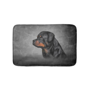 Rottweiler dog bath mat