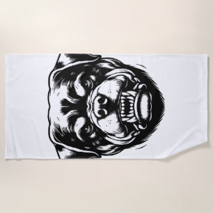 Rottweiler Dog  Beach Towel