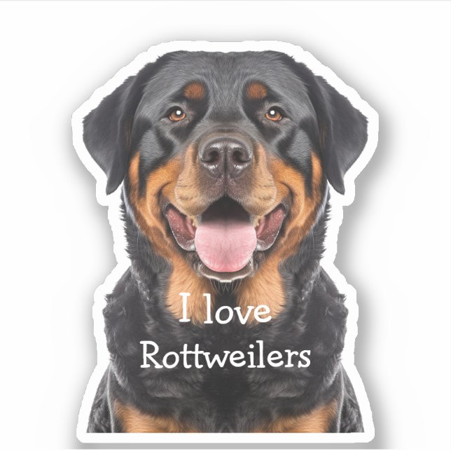 Rottweiler Dog Breed Cutout Stickers (Front)