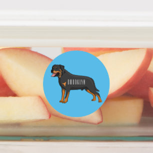 Rottweiler dog cartoon illustration