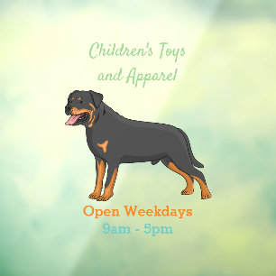 Rottweiler dog cartoon illustration 