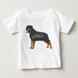 Rottweiler dog cartoon illustration baby T-Shirt