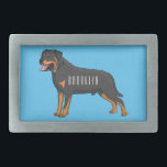 Rottweiler dog cartoon illustration  belt buckle<br><div class="desc">Rottweiler dog cartoon illustration</div>