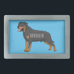 Rottweiler dog cartoon illustration  belt buckle<br><div class="desc">Rottweiler dog cartoon illustration</div>