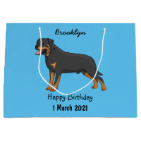 Rottweiler dog cartoon illustration